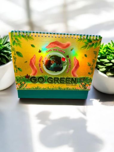 Picture of NEW YEAR TABLE CALENDER 2026. GO GREEN.