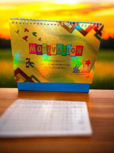 Picture of NEW YEAR TABLE CALENDER 2026. MOTIVATION.