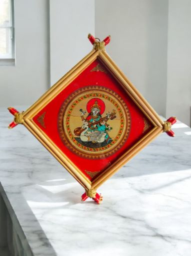 Picture of PATTACHITRA PHOTO FRAME. MAA SARASWATI.