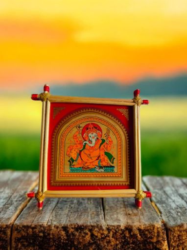 Picture of PATTACHITRA PHOTO FRAME.JAY SHREE GANESH.