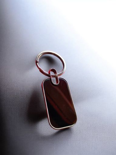 Picture of BLACK METAL KEY CHAIN.