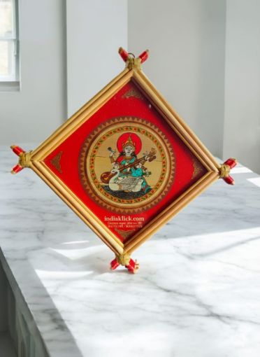 Picture of PATTACHITRA PHOTO FRAME. MAA SARASWATI.