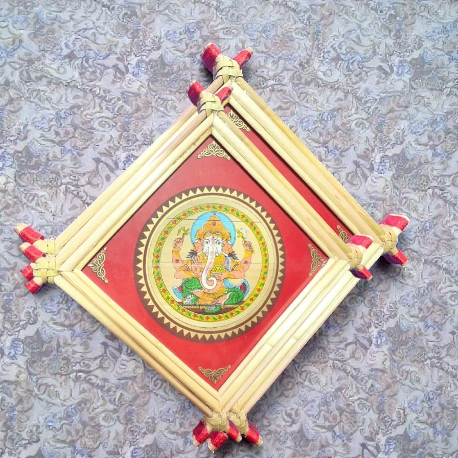 Your store. DIVINE HERITAGE BAMBOO PATTACHITRA BORDER WALL HANGING